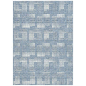 Homeroots 3' Artichoke Green Geometric Washable Indoor Outdoor Area Rug For Stylish Living Spaces & Patios 10' X 14' Polyester 592568
