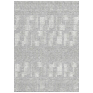 Homeroots 3' Artichoke Green Geometric Washable Indoor Outdoor Area Rug For Stylish Living Spaces & Patios 8' X 10' Polyester 592572