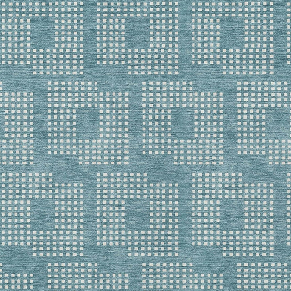 Homeroots 3' Artichoke Green Geometric Washable Indoor Outdoor Area Rug For Stylish Living Spaces & Patios 5' X 8' Polyester 592576