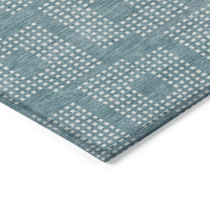 Homeroots 3' Artichoke Green Geometric Washable Indoor Outdoor Area Rug For Stylish Living Spaces & Patios 10' X 14' Polyester 592580