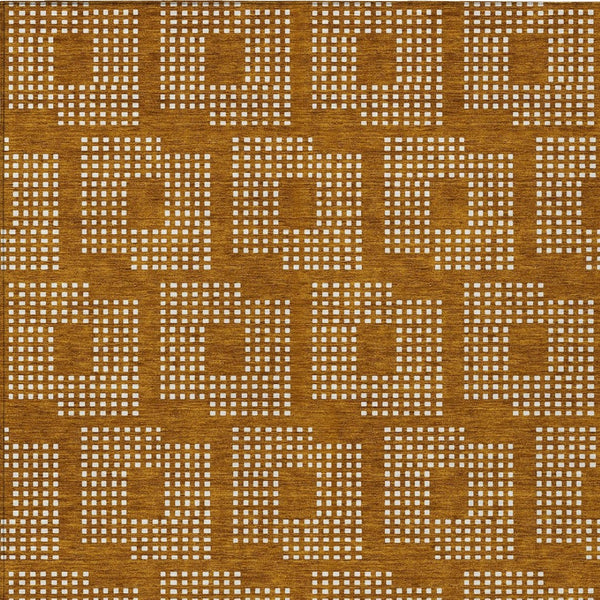 Homeroots 3' Artichoke Green Geometric Washable Indoor Outdoor Area Rug For Stylish Living Spaces & Patios 10' X 14' Polyester 592592