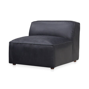 English Elm Form Low Profile Slipper Chair Top Grain Leather Seat for Modern Living Spaces B2769P504414