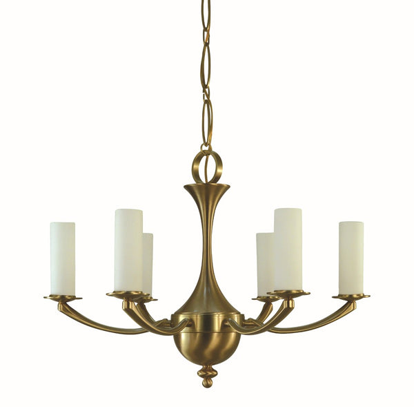Framburg 6-light Handcrafted Brushed Brass Atherton Dining Chandelier – Stunning Italian Die-cast Design Brushed Brass Metal 5926 Br