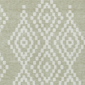 Homeroots 3' Artichoke Green Geometric Washable Indoor Outdoor Area Rug For Stylish Living Spaces & Patios 10' X 14' Polyester 592604
