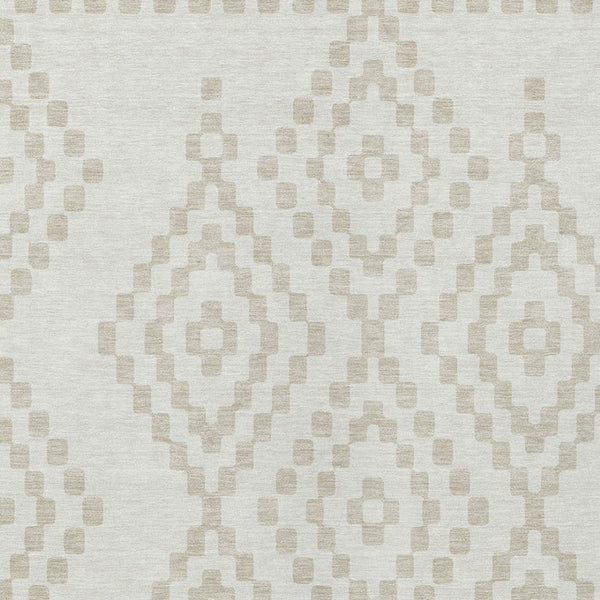 Homeroots 3' Artichoke Green Geometric Washable Indoor Outdoor Area Rug For Stylish Living Spaces & Patios 3' X 5' Polyester 592629