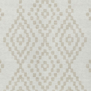 Homeroots 3' Artichoke Green Geometric Washable Indoor Outdoor Area Rug For Stylish Living Spaces & Patios 10' X 14' Polyester 592634