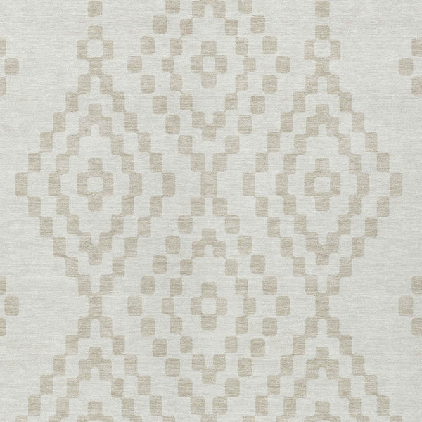 Homeroots 3' Artichoke Green Geometric Washable Indoor Outdoor Area Rug For Stylish Living Spaces & Patios 10' X 14' Polyester 592634