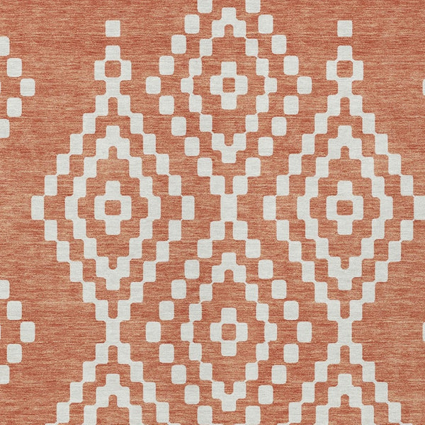 Homeroots 3' Artichoke Green Geometric Washable Indoor Outdoor Area Rug For Stylish Living Spaces & Patios 9' X 12' Polyester 592657