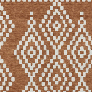 Homeroots 3' Artichoke Green Geometric Washable Indoor Outdoor Area Rug For Stylish Living Spaces & Patios 9' X 12' Polyester 592681