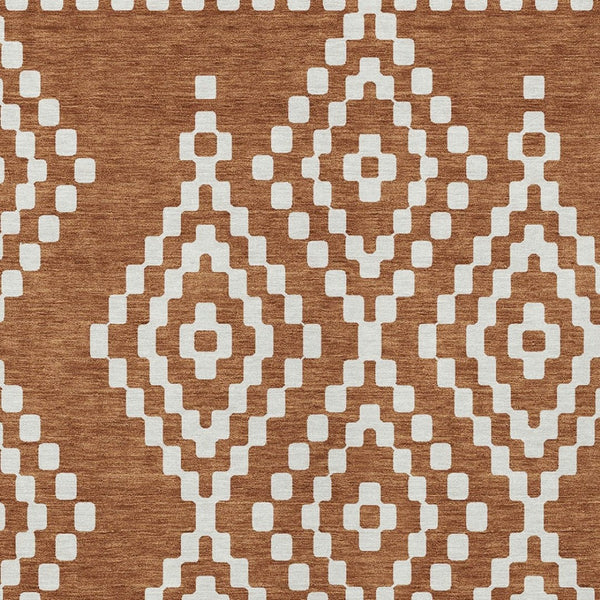 Homeroots 3' Artichoke Green Geometric Washable Indoor Outdoor Area Rug For Stylish Living Spaces & Patios 9' X 12' Polyester 592681