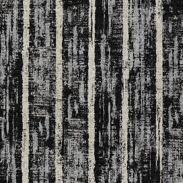 Homeroots 3' Artichoke Green Gray Ivory Striped Washable Area Rug For Indoor Outdoor Use, Durable & Stylish 3' X 5' Polyester 592689