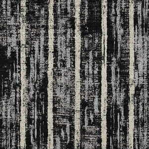 Homeroots 3' Artichoke Green Gray Ivory Striped Washable Area Rug For Indoor Outdoor Use, Durable & Stylish 9' X 12' Polyester 592693