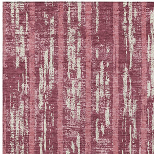 Homeroots 3' Artichoke Green Gray Ivory Striped Washable Area Rug For Indoor Outdoor Use, Durable & Stylish 3' X 5' Polyester 592695