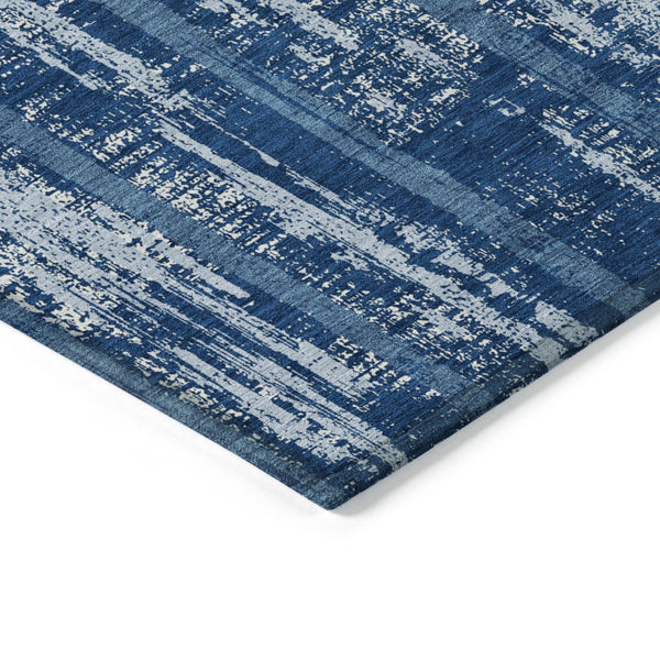 Homeroots 3' Artichoke Green Gray Ivory Striped Washable Area Rug For Indoor Outdoor Use, Durable & Stylish 9' X 12' Polyester 592705