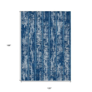 Homeroots 3' Artichoke Green Gray Ivory Striped Washable Area Rug For Indoor Outdoor Use, Durable & Stylish 10' X 14' Polyester 592706