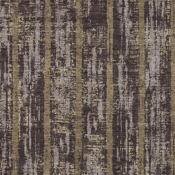 Homeroots 3' Artichoke Green Gray Ivory Striped Washable Area Rug For Indoor Outdoor Use, Durable & Stylish 9' X 12' Polyester 592711