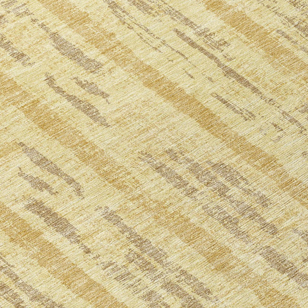 Homeroots 3' Artichoke Green Gray Ivory Striped Washable Area Rug For Indoor Outdoor Use, Durable & Stylish 8' Round Polyester 592721