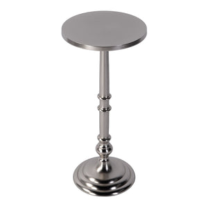Butler Specialty Butler Garland 10" Round All-metal Pedestal End Table – Sleek, Stylish, And Ideal For Small Spaces Silver Aluminum 5927220-butler