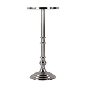 Butler Specialty Butler Garland 10" Round All-metal Pedestal End Table – Sleek, Stylish, And Ideal For Small Spaces Silver Aluminum 5927220-butler