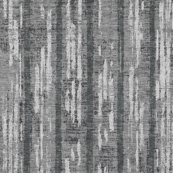 Homeroots 3' Artichoke Green Gray Ivory Striped Washable Area Rug For Indoor Outdoor Use, Durable & Stylish 3' X 5' Polyester 592725