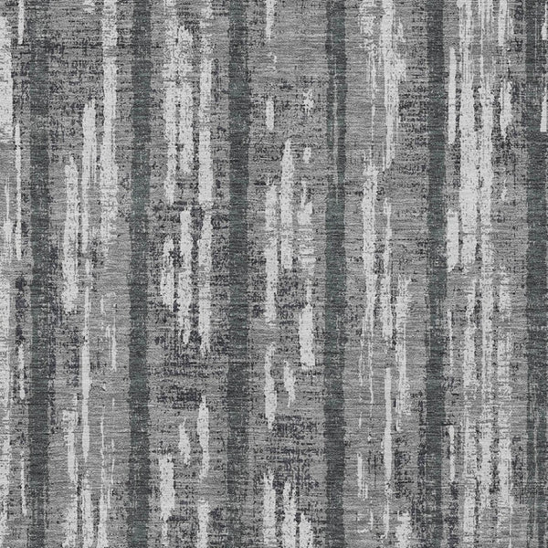 Homeroots 3' Artichoke Green Gray Ivory Striped Washable Area Rug For Indoor Outdoor Use, Durable & Stylish 5' X 8' Polyester 592726