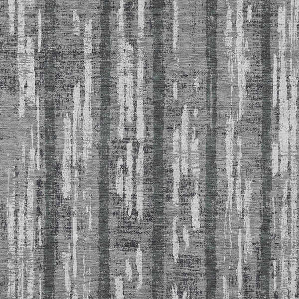 Homeroots 3' Artichoke Green Gray Ivory Striped Washable Area Rug For Indoor Outdoor Use, Durable & Stylish 9' X 12' Polyester 592729