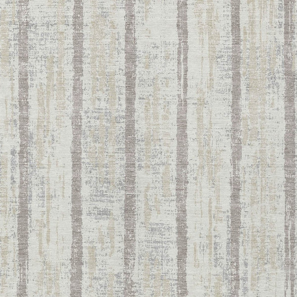 Homeroots 3' Artichoke Green Gray Ivory Striped Washable Area Rug For Indoor Outdoor Use, Durable & Stylish 5' X 8' Polyester 592732