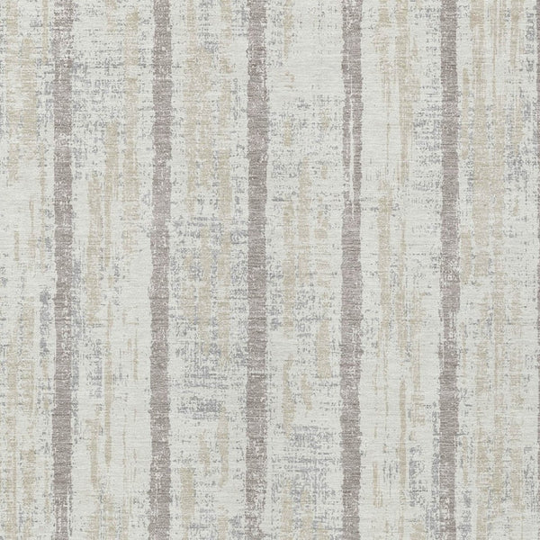 Homeroots 3' Artichoke Green Gray Ivory Striped Washable Area Rug For Indoor Outdoor Use, Durable & Stylish 10' X 14' Polyester 592736