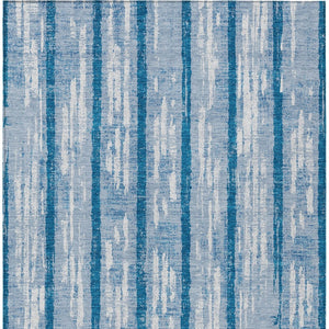 Homeroots 3' Artichoke Green Gray Ivory Striped Washable Area Rug For Indoor Outdoor Use, Durable & Stylish 9' X 12' Polyester 592741