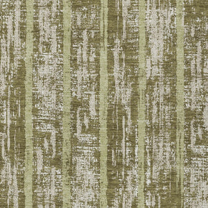 Homeroots 3' Artichoke Green Gray Ivory Striped Washable Area Rug For Indoor Outdoor Use, Durable & Stylish 8' X 10' Polyester 592746
