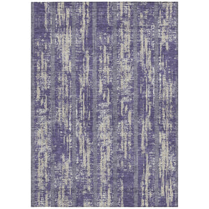 Homeroots 3' Artichoke Green Gray Ivory Striped Washable Area Rug For Indoor Outdoor Use, Durable & Stylish 3' X 5' Polyester 592755