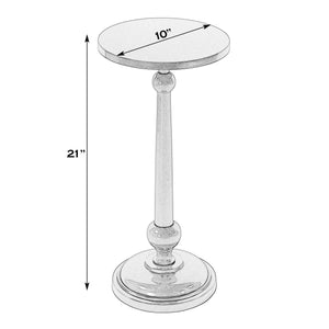 Butler Specialty Butler Sterling 10-inch Round All-metal End Table – Chic, Durable, And Perfect For Modern Spaces Silver Aluminum 5928220-butler