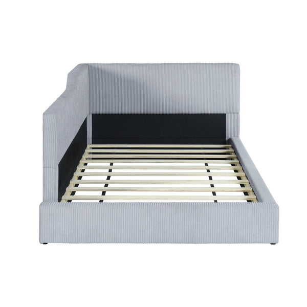 HomeRoots Gray Tufted Day Bed – Stylish Upholstered Twin Sleeper for Guest Rooms, Offices, and Living Areas 592822