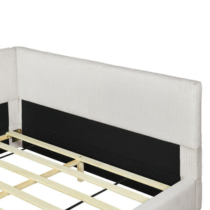 HomeRoots Beige Tufted Day Bed – Elegant Upholstered Full Bed for Versatile Comfort in Living Rooms & Offices 592823