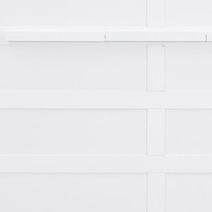 HomeRoots White Wood Full Murphy Bed - Space-Saving Design with Stylish Cabinet, Perfect for Guest Rooms & Studios 592840