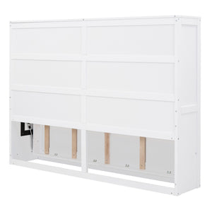 HomeRoots White Wood Queen Murphy Bed – Stylish Space-Saving Design for Small Rooms, Studios, and Guest Areas 592842