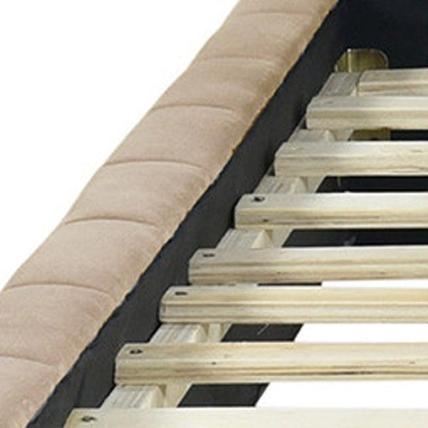 HomeRoots Beige Tufted Upholstered Full Day Bed - Versatile Seating & Sleeping Solution for Any Space 592843