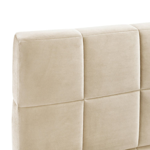 HomeRoots Beige Tufted Upholstered Full Day Bed - Versatile Seating & Sleeping Solution for Any Space 592843
