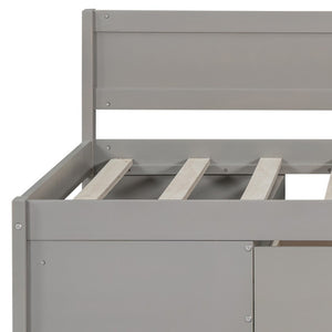 HomeRoots Gray Wood Twin Day Bed with Stylish Drawers - Versatile Seating & Sleeping Solution for Any Space 592845