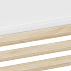 HomeRoots White Wood Full Murphy Bed - Space-Saving Cabinet Design with USB Charging for Stylish Sleep Solutions 592882
