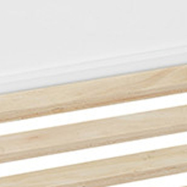 HomeRoots White Wood Full Murphy Bed - Space-Saving Cabinet Design with USB Charging for Stylish Sleep Solutions 592882