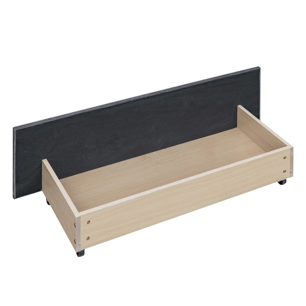 HomeRoots Gray Tufted Upholstered Queen Bed Frame with Storage Drawers - Stylish, Modern & Cozy Design 592903