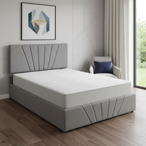 HomeRoots Gray Tufted Upholstered Full Bed Frame - Modern Comfort, Durable Design, Stylish Minimalist Aesthetic 592905
