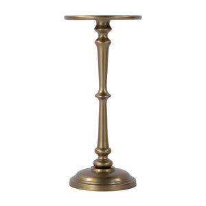 Butler Specialty Company Alisa Modern 10 In. W Round All-metal End Table For Stylish Spaces Antique Gold Aluminum 5929226-butler