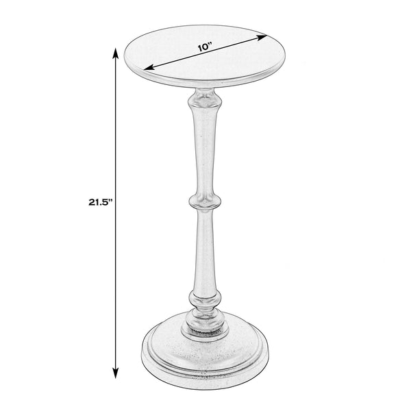 Butler Specialty Company Alisa Modern 10 In. W Round All-metal End Table For Stylish Spaces Antique Gold Aluminum 5929226-butler