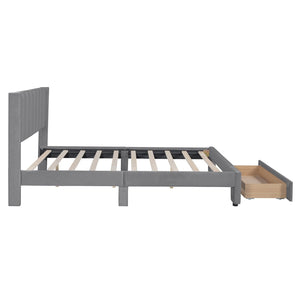 HomeRoots Gray Tufted Velvet Upholstered Queen Bed Frame - Stylish, Durable Design for Ultimate Comfort and Elegance 592934