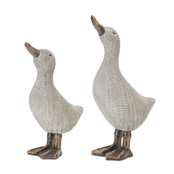 HomeRoots Set of Four Brown Resin Figurines - Modern Tabletop Sculptures for Home Decor & Thoughtful Gifts 592958