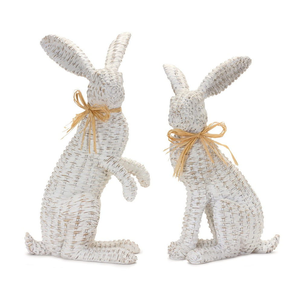 HomeRoots Set of Two Modern White Resin Figurine Sculptures for Elegant Tabletop Decor and Accents 592960