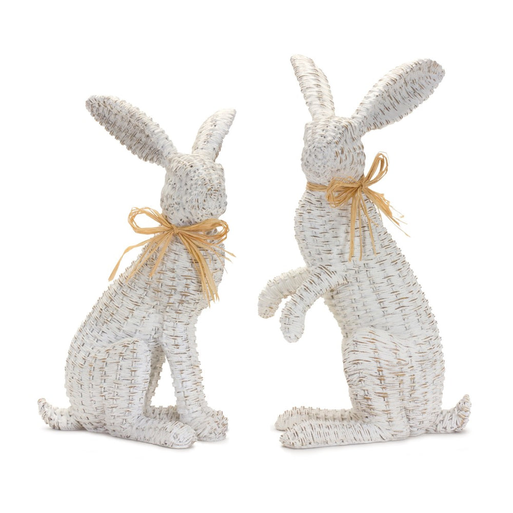 HomeRoots Set of Two Modern White Resin Figurine Sculptures for Elegant Tabletop Decor and Accents 592960