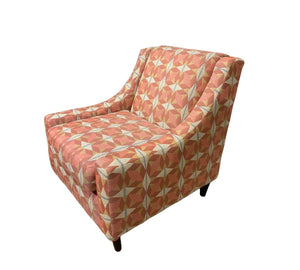 Fusion Starter Jute Stylized Copper Accent Chair – Unique Design With Fun Patterns & Durable Fabric Multi Ws ,96% Polypropylene 4% Polyester 592 Rhombus Paprika Accent Chair
